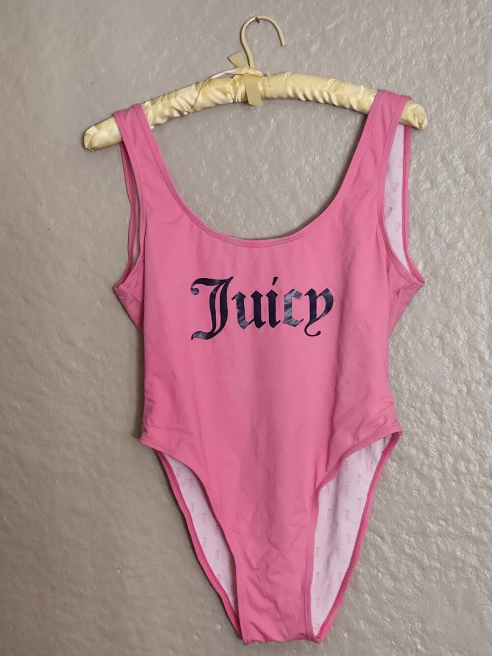 juicy couture high cut bathing suit swim size medium pink barbiecore